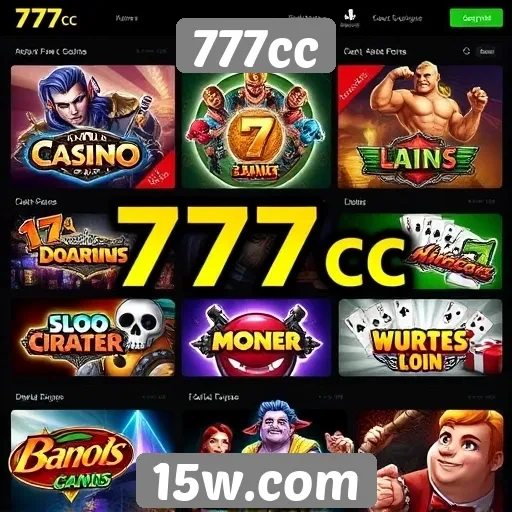 Oferta de jogos disponíveis na plataforma 777cc